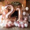 40 Inch Large 21 Number Balloons Rose Gold Big Foil Number Balloons Giant Helium (Rose Gold)